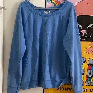 blue shirt sweater